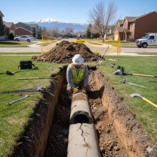 Sewer pipe repair and cleaning in Denver by 4PRO Restoration.