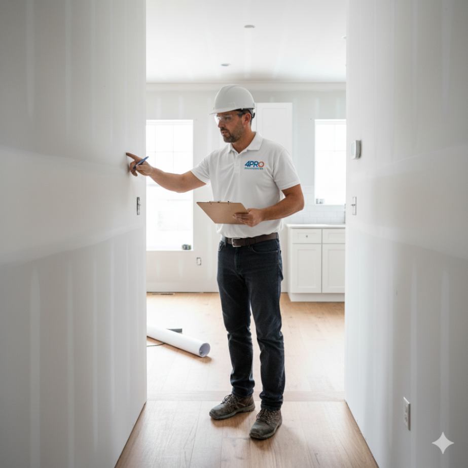 A premium bathroom remodel in progress with tiling work, plumbing installation, and modern framing.